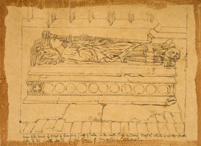 Tomb of the Abbot of Hawford, Choir Worcester Cathedral