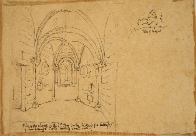 Chapel and plan of Conisborough Castle, near Doncaster