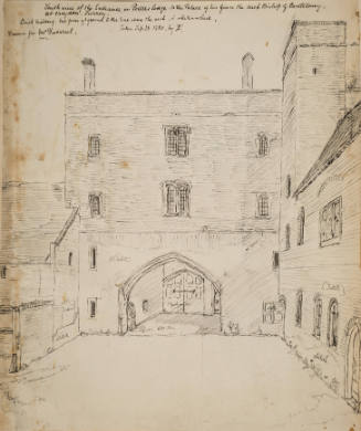 South View of the entrance on Porter's Lodge to the palace of the Archbishop of Canterbury at Croyden, Surrey