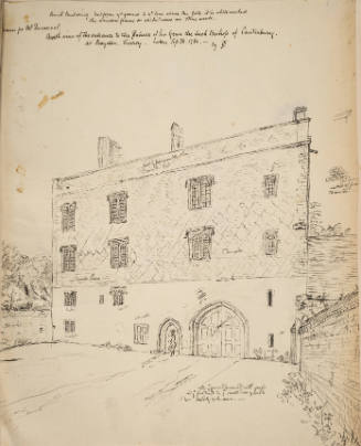 North View of the entrance to the palace of the Archbishop of Canterbury, Croyden, Surrey