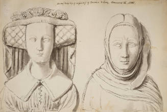 Heads of Gascoine and Lady - Harewood Church, Notts