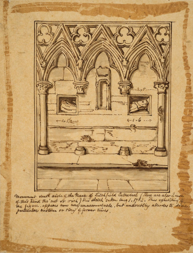 Monument, south aisle of the nave, Litchfield Cathedral