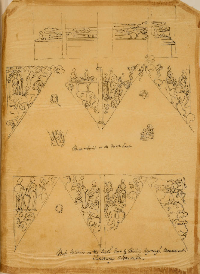 Bas reliefs from Bishop Ayscough's Monument, Salisbury Cathedral