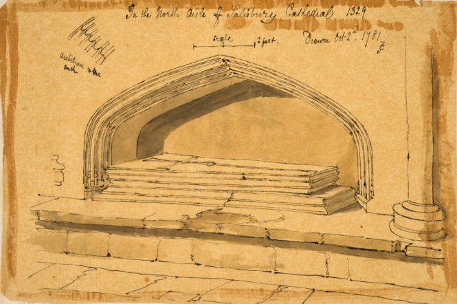 Arch in the northaisle of Salisbury Cathedral, 1329