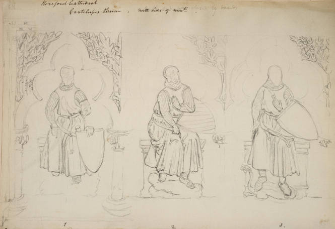 Three Figures from Cantilupes Shrine, Herford Cathedral