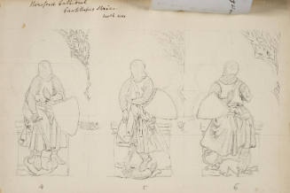 Three figures from the Cantilupes Shrine, Hereford Cathedral