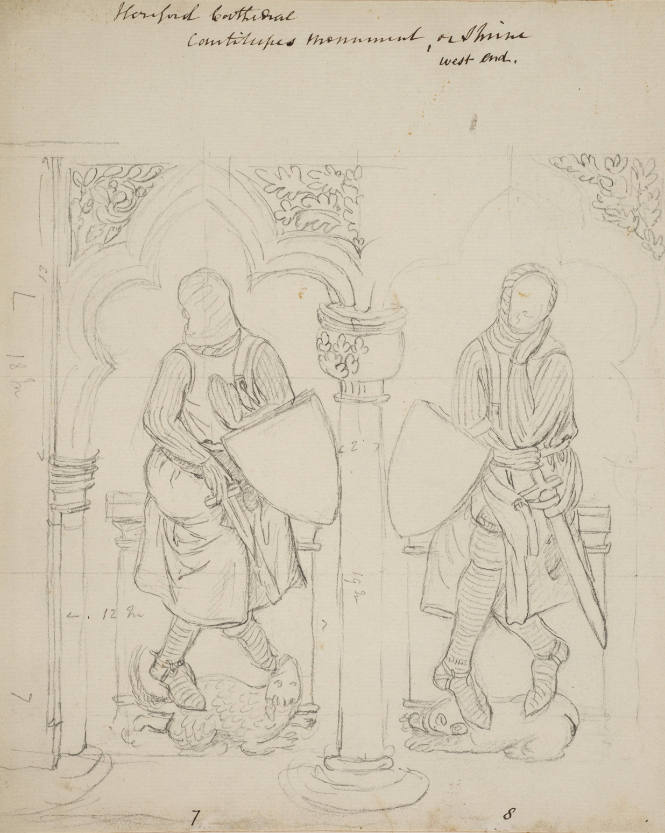 Two Figures from the Cantilupes Monument, Hereford Cathedral