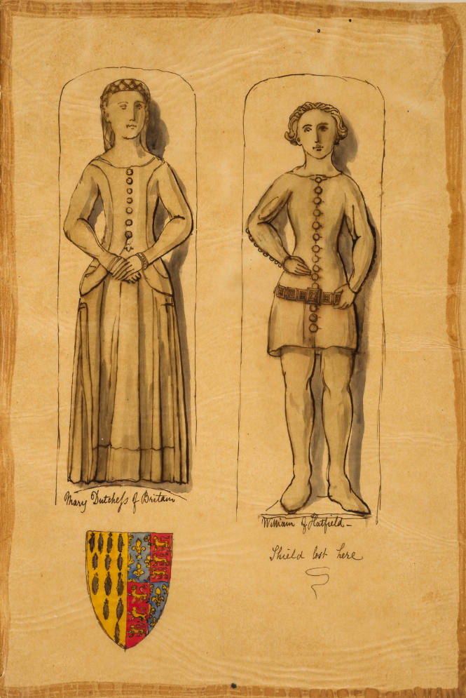 Winchester Cathedral, Two figures: Mary Duchess of Britian and William of Hatfield