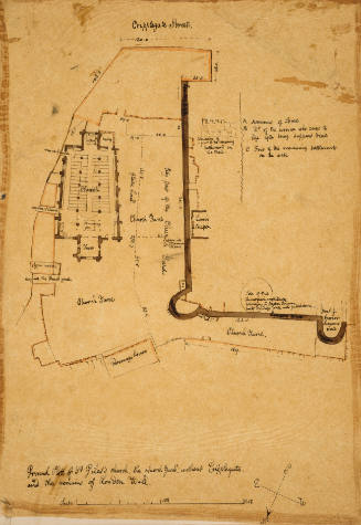Ground Plot of St. Giles's Church, the Churchyard without Cripplegate, and the remains of the London Wall