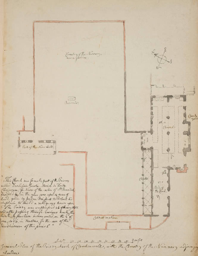 General Plan of the Priory Church of Clerkenwell, London