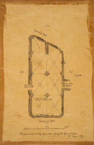 Plan of an ancient building under a house adjoining the pump at Aldgate