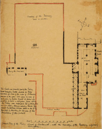 General Plan of the Priory Church of Clerkenwell, with the Cemetery, of the Nunnery adjoining London