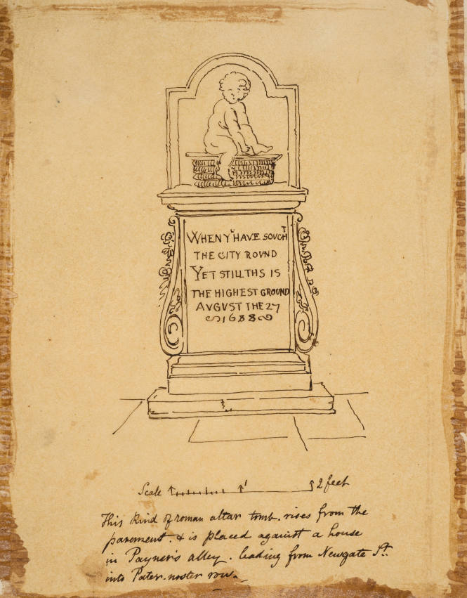 Roman Alter Tomb (style of) Payner's Alley, London