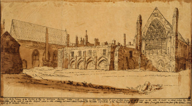 View of the Palace of Bishop of Ely in Holborn, London