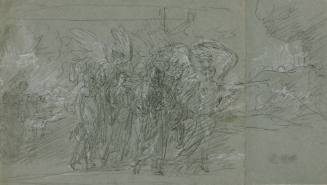 Lot and his daughters let by Two Angels