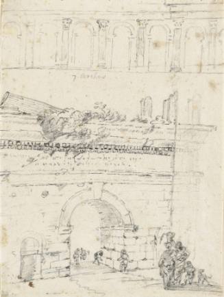 Sketch of Roman Arches and Gateway