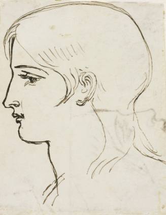 Portrait Sketch of a Girl in Profile