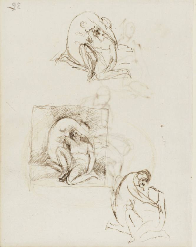 A Sheet of Figure Studies (double sided)