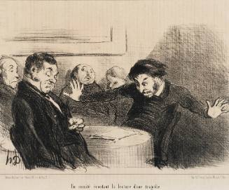Tout ce qu'on voudra: Un comité ecoutant la lectur d'une tragédie