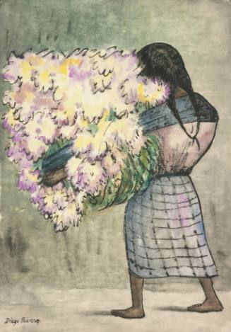 Peasant Girl with Flowers