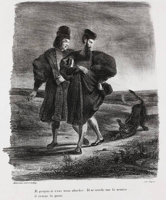 Faust, Mephistopholes and the Water Spaniel (plate 6 of Faust)