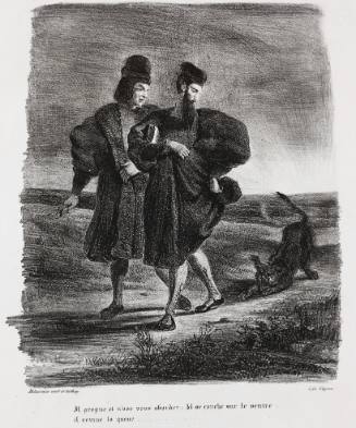 Faust, Mephistopholes and the Water Spaniel (plate 6 of Faust)
