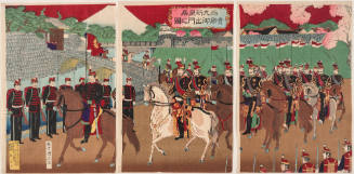 llustration of Nobility Departing from the Gate in front of the Nishimaru Building of the New Imperial Palace