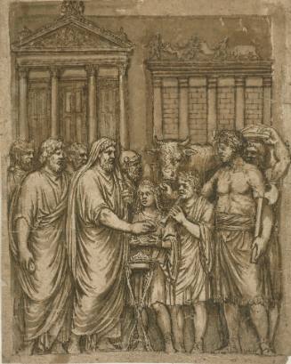 Nuncupatio Votorum relief from an arch of Marcus Aurelius, 2nd C. A.D. now in the Palazzo Conservatori, Campodiglio, Rome.