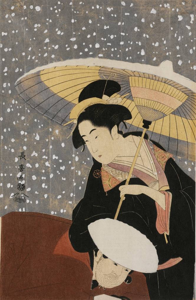 Woman and Servant in Snow