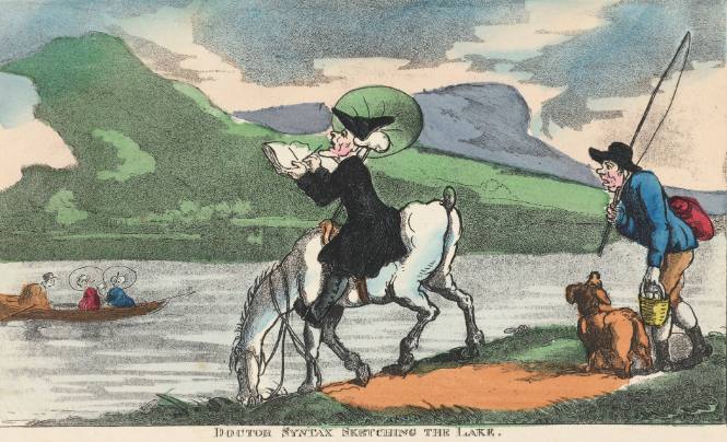 "Dr. Syntax Sketching the Lake" from Dr. Syntax in Search of the Picturesque by William Combe