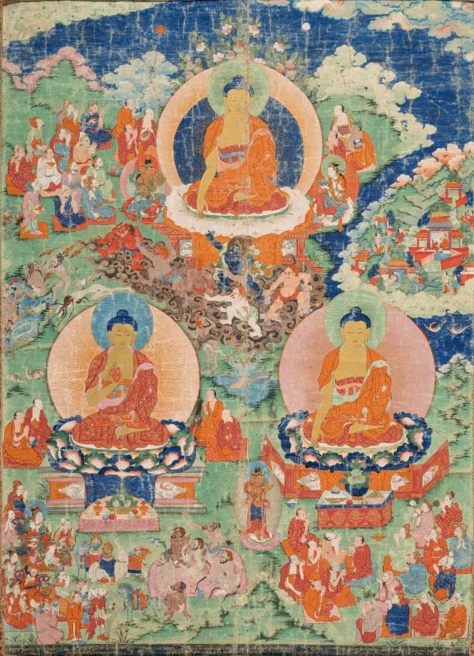 Three of the Buddha’s Miracles at Śrāvasti