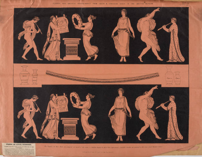 Reproduction of Greek Vase, to be used as decoration on contemporary vases