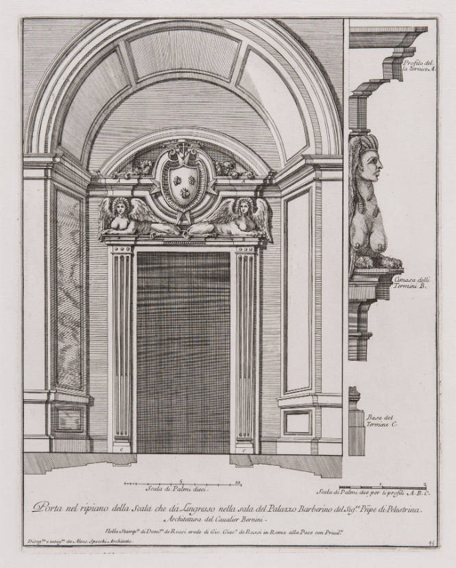 Porta nel ripiano della Scala che de L'ingresso nella sala del Palazzo Baberino del Sig.re Pñpe di Pelestrina 
