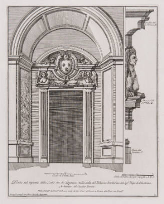 Porta nel ripiano della Scala che de L'ingresso nella sala del Palazzo Baberino del Sig.re Pñpe di Pelestrina 