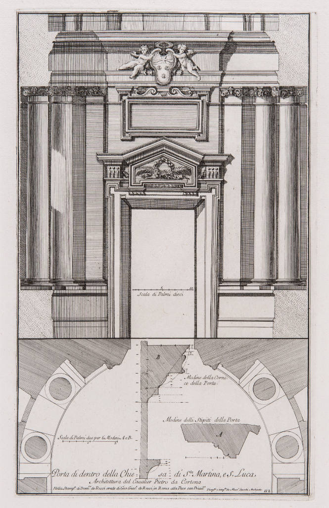 Porta di dentro della Chiesa di S.ta Martina, e S. Luca 