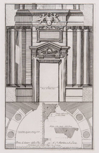 Porta di dentro della Chiesa di S.ta Martina, e S. Luca 
