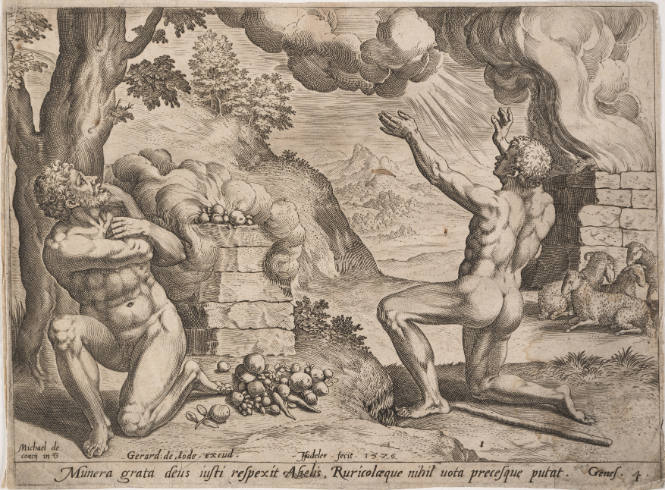 The Sacrifice of Abel, plate 1 from "The Story of Cain and Abel"