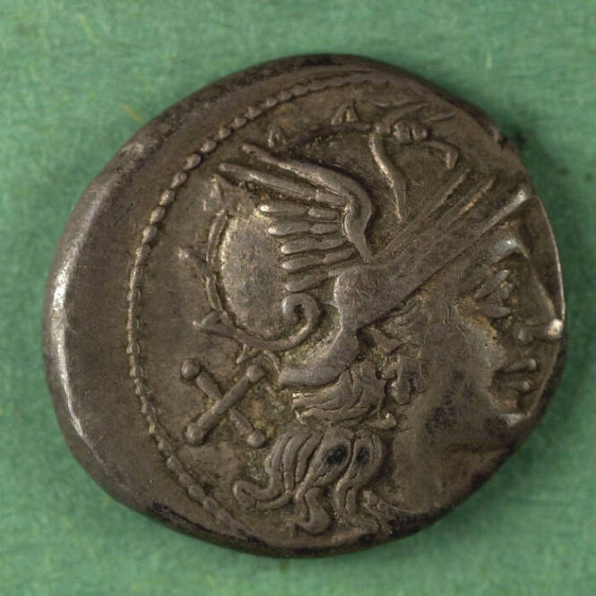 denarius, Roman Republic, 157-156 BCE