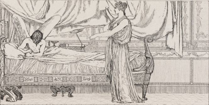 Venus  im Gemache Amors (Venus in Cupid's room, from Cupid and Psyche)