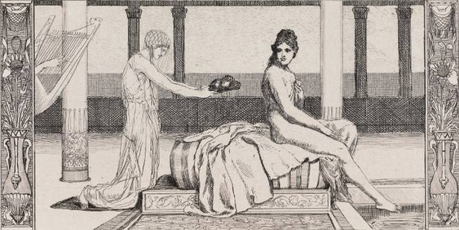 Psyche badend (Psyche bathes, from Cupid and Psyche)