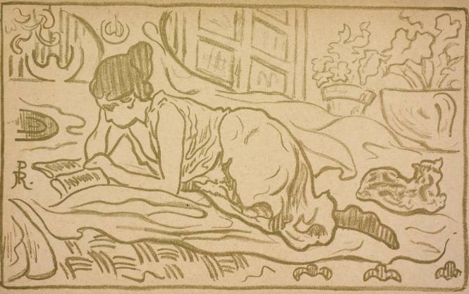 La liseuse étendue (Woman Reading, Reclining), published for the journal La revue blanche