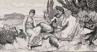 Pan Psyche tröstend (Pan comforts Psyche, from Cupid and Psyche)
