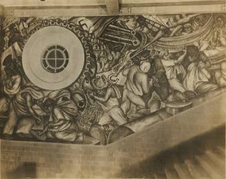Sections of Marion Greenwood's frescos in Mercado Rodriguez, Mexico City