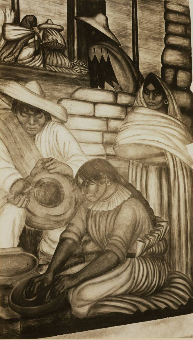 Details and setting of Marion Greenwood's frescos in Morelia