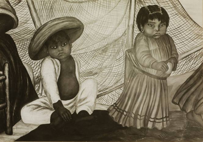Details and setting of Marion Greenwood's frescos in Morelia