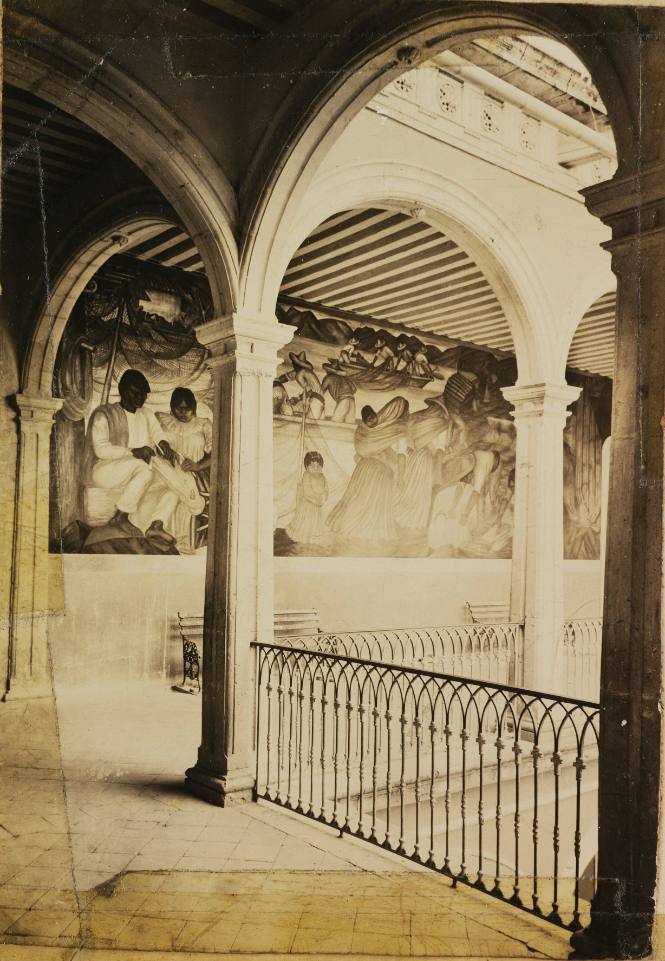 Details and setting of Marion Greenwood's frescos in Morelia