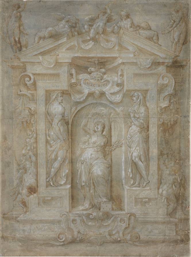 Design for an Ornament with Allegorical Figures