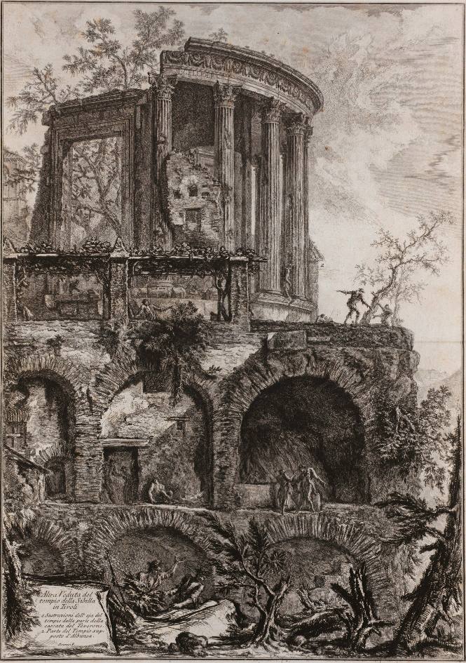 Altra veduta del tempio della Sibilla in Tivoli (Another view of the Sibylline Temple at Tivoli)
