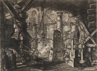Carceri d'Invenzione: plate XVI: The Pier with Chains