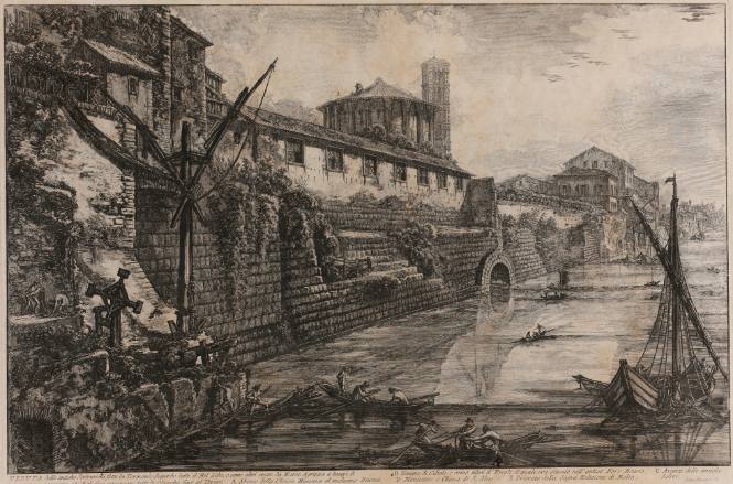 Veduta della antiche Sostruzioni fatte da Tarquinio Superbo dette il Bel Lido... (View of the ancient structure built by Tarquinius Superbus called the Bel Lido)